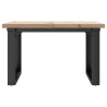 Mesa de centro estrutura em O 60x60x40.5 cm pinho/aço 4