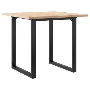 Mesa de jantar estrutura em O 80x80x75.5 cm pinho/aço H