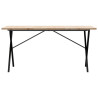Mesa de jantar estrutura em X 140x80x75.5cm pinho/aço 4
