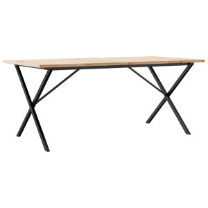 Mesa de jantar estrutura em X 180x90x75.5cm pinho/aço H