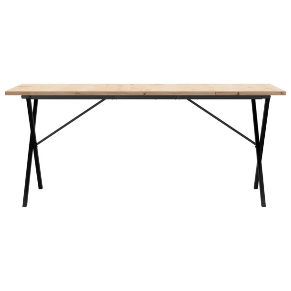 Mesa de jantar estrutura em X 180x90x75.5cm pinho/aço M 4