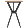Mesa comedor marco Y madera maciza pino y hierro 50x50x75.5 cm 5