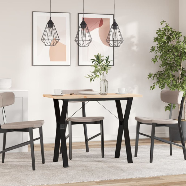 Mesa de jantar estrutura em Y 100x50x75.5cm pinho/aço M 3