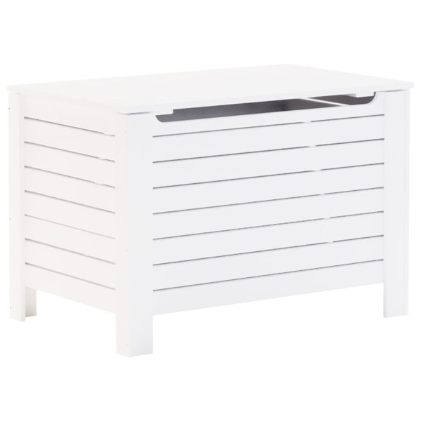 Caja de almacenaje y tapa RANA madera maciza blanca 100x49x54cm M 2