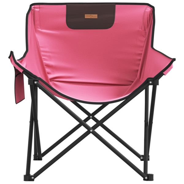 Sillas de camping con bolsillo plegables 2 unidades rosa M 5