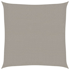 Para-sol estilo vela quadrado 160 g/m² 3x3 m PEAD cinza-claro H