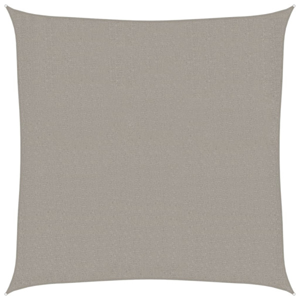 Para-sol estilo vela quadrado 160 g/m² 3x3 m PEAD cinza-claro M 2