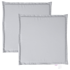 Almofadas de assento de jardim 2 pcs 45x45x2 cm cinzento-claro H