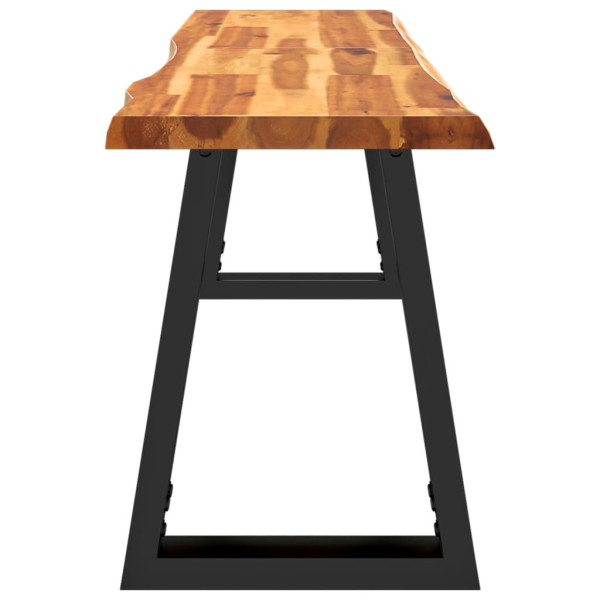 Banco con borde vivo madera maciza de acacia 140 cm M 5