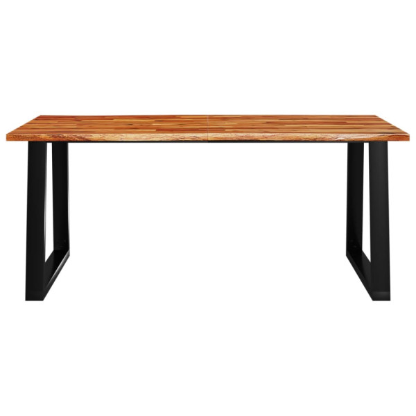 Mesa de jantar c/ bordas vivas 180x90x75 cm acácia maciça M 2