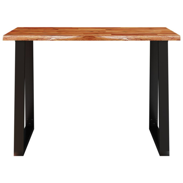 Mesa de comedor con borde vivo madera maciza acacia 110x70x75cm M 4