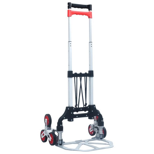 Carrito de transporte plegable de aluminio plateado 70 kg D