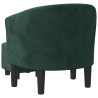 Sillón con taburete terciopelo verde oscuro 5