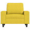 Sillón con taburete tela amarillo claro 60 cm 4