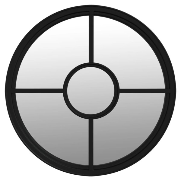 Espelho em ferro p/ uso no interior 40x4 cm preto M 2