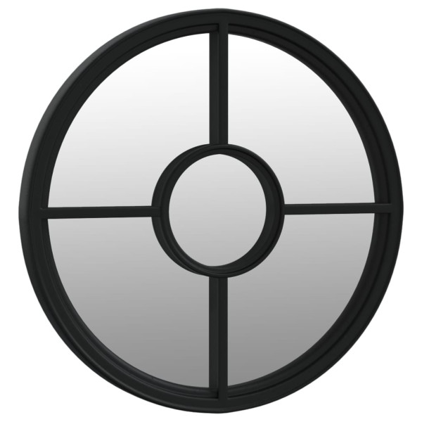 Espejo de hierro redondo negro para uso interior 40x4 cm M 3