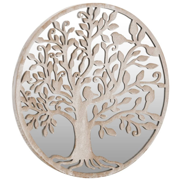 Espelho de jardim p/ uso exterior ferro 40x2.5 cm cor de areia M 3