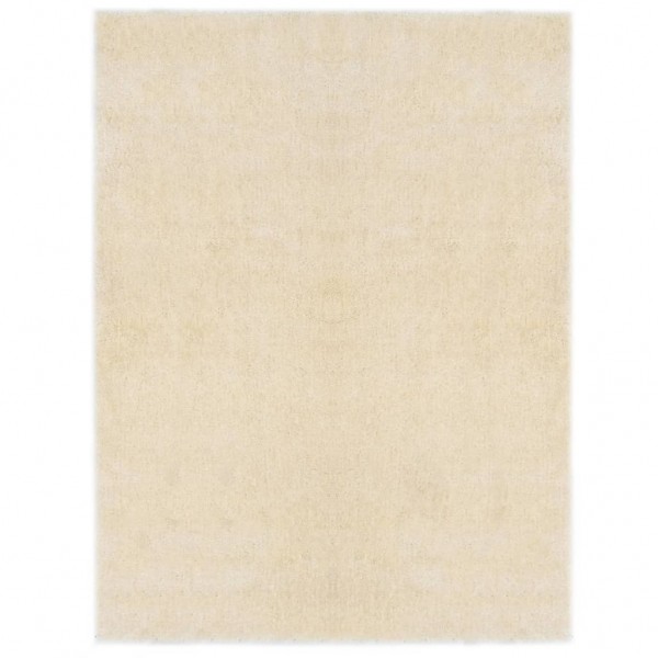 Alfombra de pelo color crema 120x160 cm D