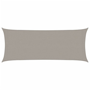 Toldo de vela rectangular HDPE gris claro 160 g/m² 2x4.5 m H