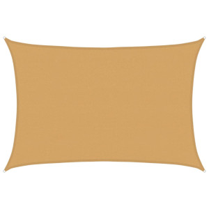 Para-sol estilo vela retangular 160 g/m² 4x6 m PEAD areia H