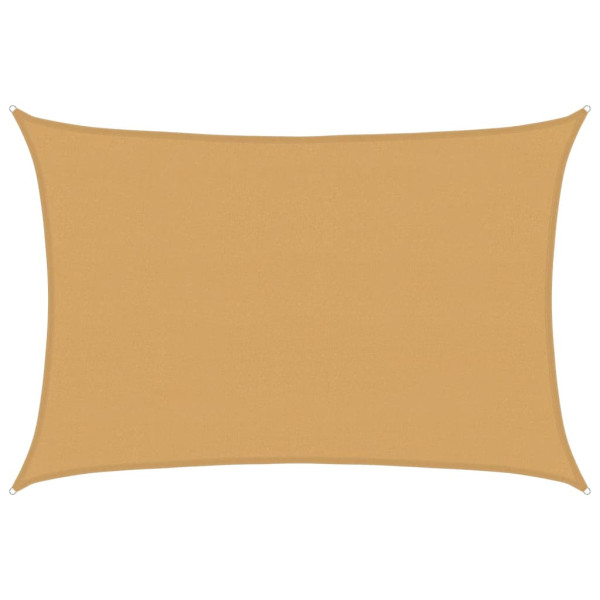 Para-sol estilo vela retangular 160 g/m² 4x6 m PEAD areia M 2