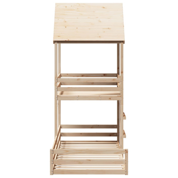 Cama con techo madera maciza de pino 90x190 cm M 5