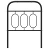Cabeceira de cama 75 cm metal preto 4