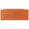 Jardinera de madera maciza pino marrón cera 60x60x23 cm 5