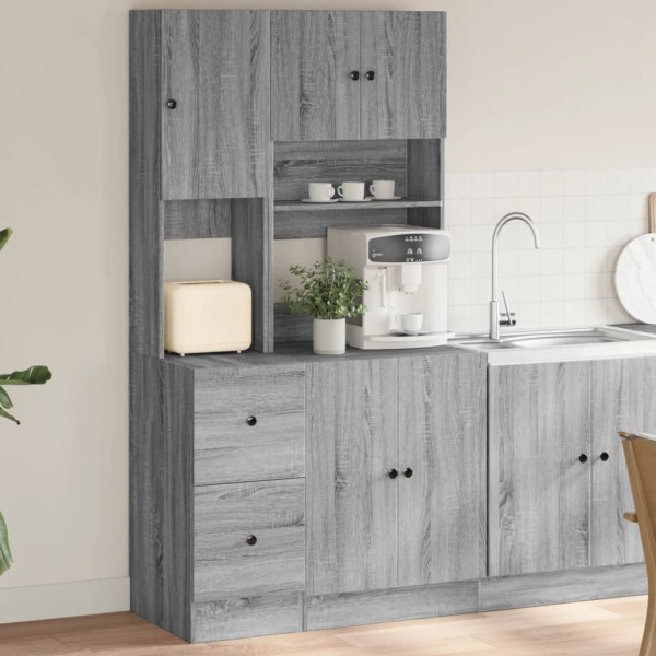 Mueble de cocina madera de ingeniería gris Sonoma 95x50x180 cm D