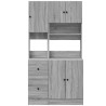 Mueble de cocina madera de ingeniería gris Sonoma 95x50x180 cm 4