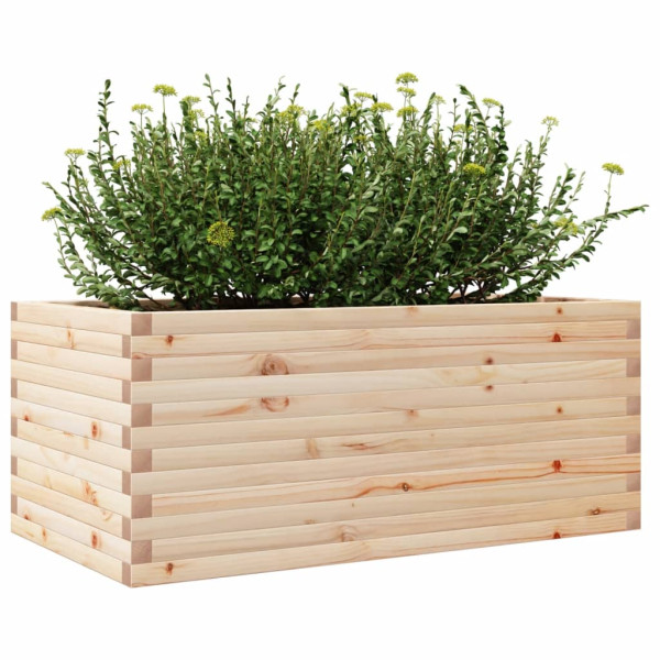Jardinera de madera maciza de pino 110x60x46 cm M 4