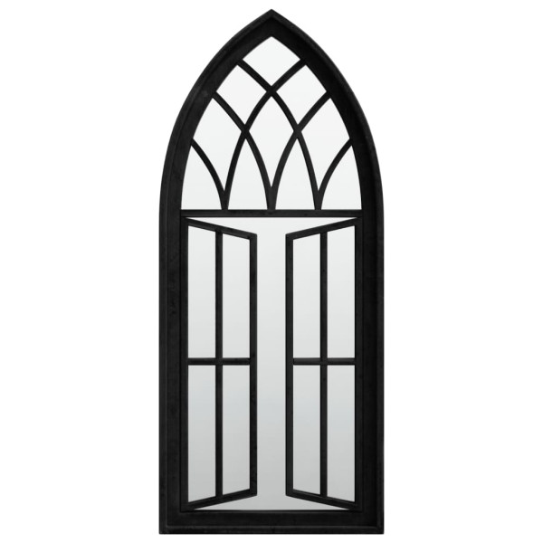 Espejo de jardín hierro negro para exterior 70x30 cm M 2