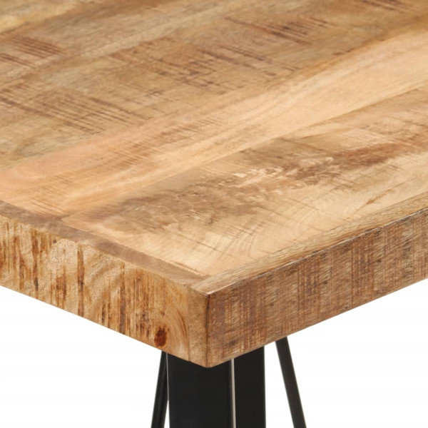 Mesa alta de hierro y madera maciza de mango 55x55x107 cm M 5
