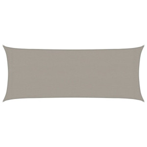 Para-sol estilo vela retangular 160 g/m² 2x5 m PEAD cinza-claro H