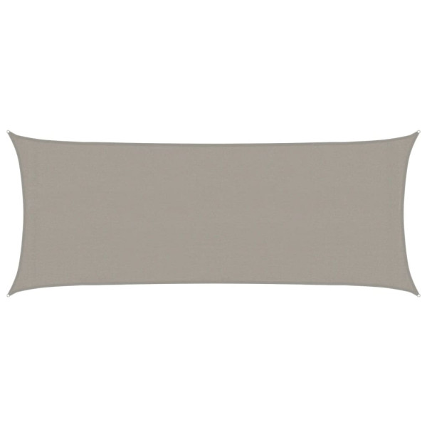 Toldo de vela rectangular HDPE gris claro 160 g/m² 2x5 m M 2