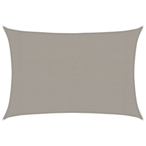 Para-sol estilo vela retangular 160 g/m² 3x4 m PEAD cinza-claro H