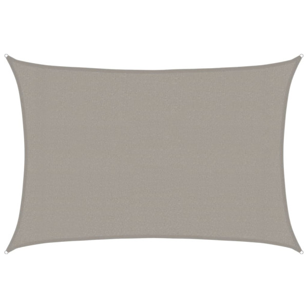 Para-sol estilo vela retangular 160 g/m² 3x4 m PEAD cinza-claro M 2