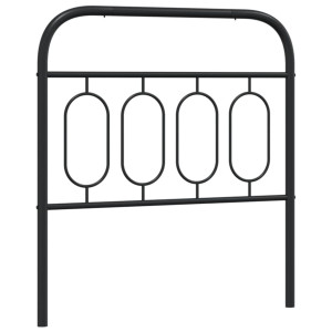 Cabeceira de cama 90 cm metal preto H