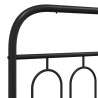 Cabeceira de cama 90 cm metal preto 5