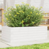 Jardinera de madera maciza de pino blanca 70x40x23 cm 1