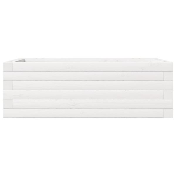 Jardinera de madera maciza de pino blanca 70x40x23 cm M 5