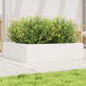 Jardinera de madera maciza de pino blanca 90x90x23 cm 1