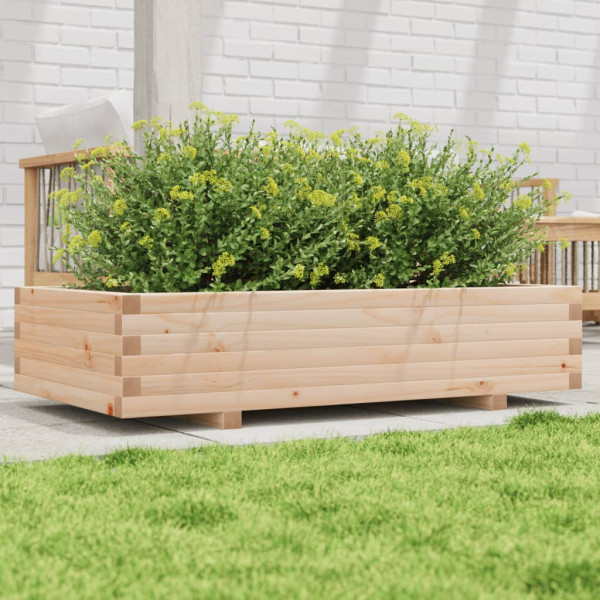 Jardinera de madera maciza de pino 110x60x26.5 cm D