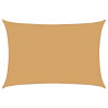 Para-sol estilo vela retangular 160 g/m² 5x7 m PEAD areia 2