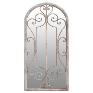 Espejo de hierro color arena para uso interior 70x30 cm H