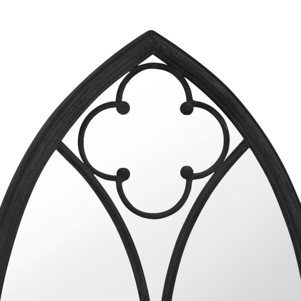 Espelho de jardim p/ uso exterior ferro 70x30 cm preto M 5