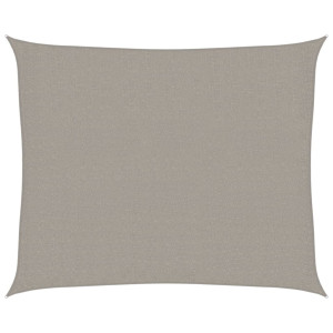 Para-sol estilo vela retangular 160g/m² 2.5x3m PEAD cinza-claro H