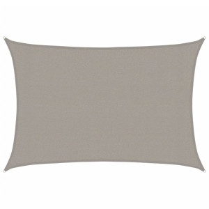 Para-sol estilo vela retangular 160g/m² 3x4.5m PEAD cinza-claro H