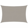 Para-sol estilo vela retangular 160g/m² 3x4.5m PEAD cinza-claro 2