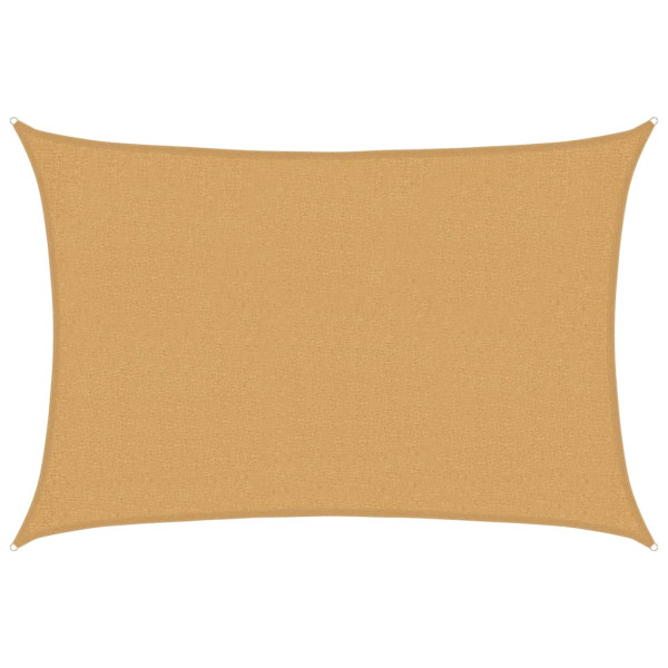 Para-sol estilo vela retangular 160 g/m² 2x3 m PEAD areia M 2